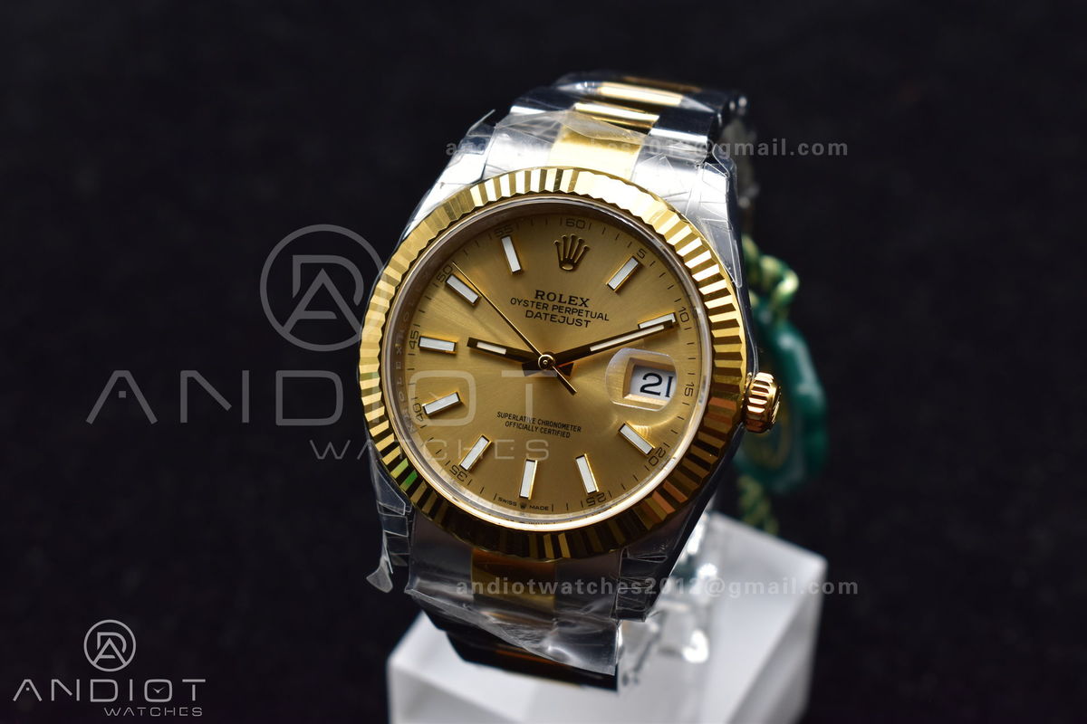 DateJust 41 126333 904L SS/YG VSF 1:1 Best Edition YG Dial on Oyster Bracelet VS3235
